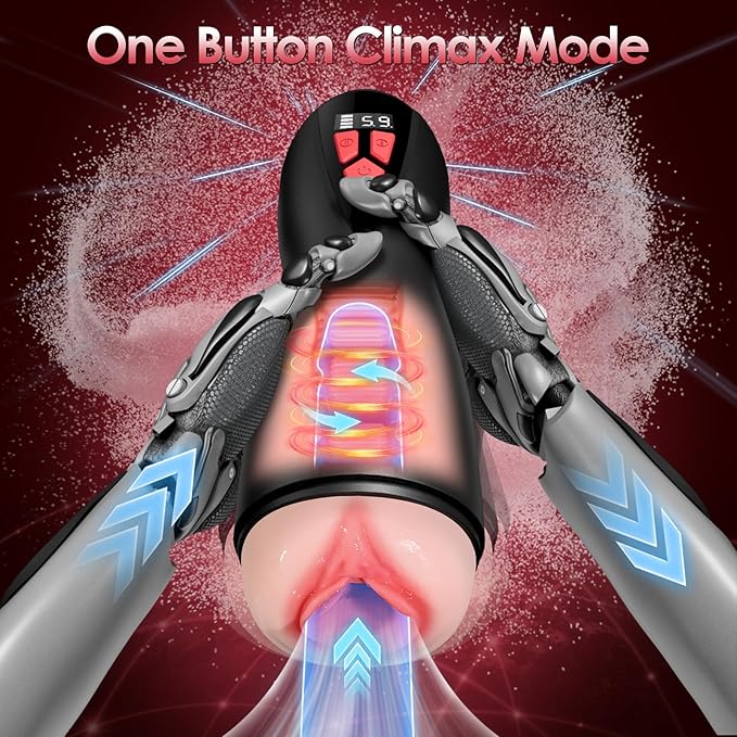 LCD Display Automatic Masturbator with Powerful 9 Vibration & 5 Suction Modes