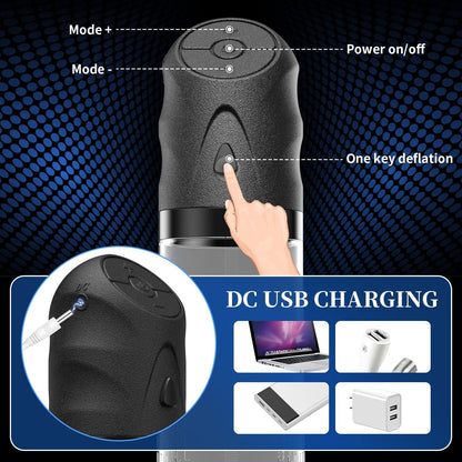 Electric Penis Vacuum Pump Penis Enlarger with Multiple Powerful Modes