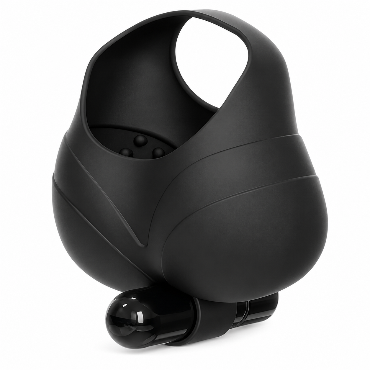 Testicle Cock Ring Vibrator Massager Masturbator with Powerful Vibrations
