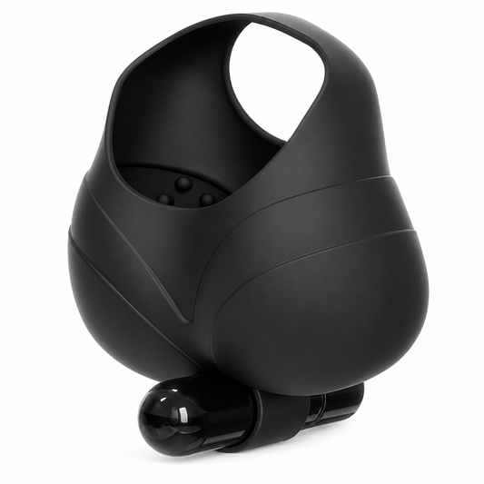 Testicle Cock Ring Vibrator Massager Masturbator with Powerful Vibrations