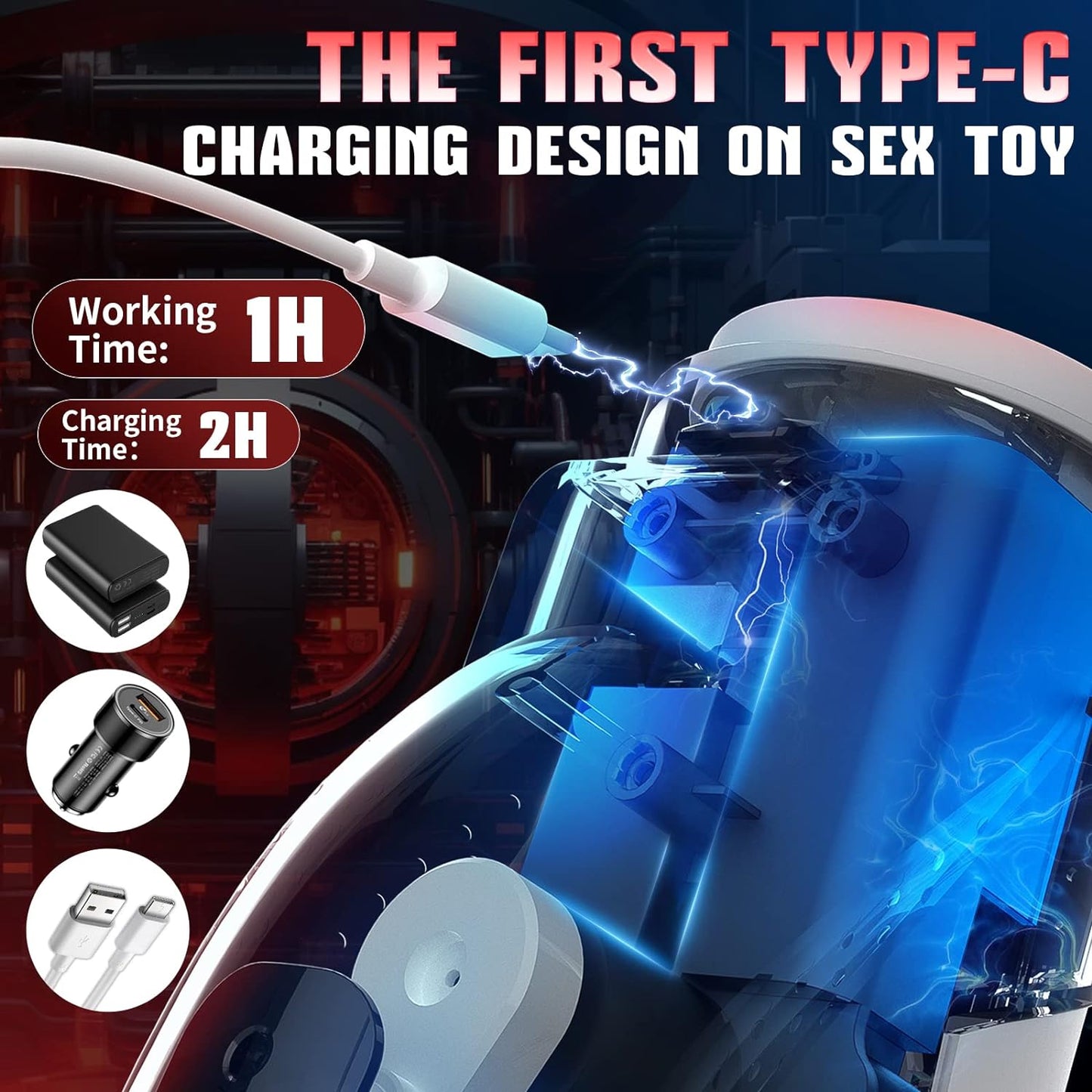 LCD Display 3D Stroker Automatic Male Masturbator with 10 Vibrating & 8 Thrusting