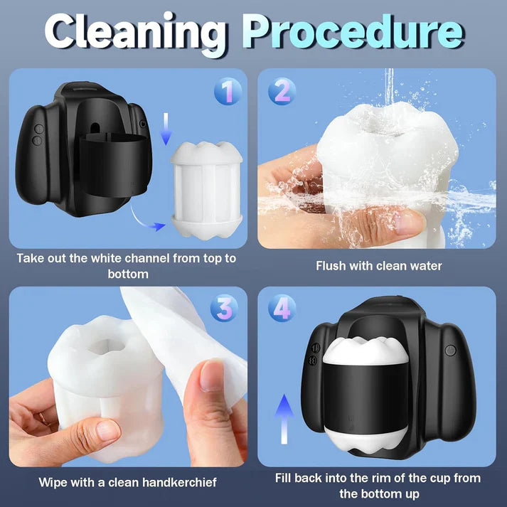 Automatic Masturbator Penis Trainer Sex Machine with 3 Telescopic & 9 Vibrations Modes