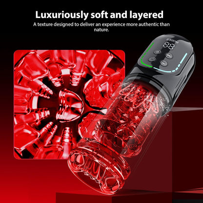 AI-Powered Automatic Masturbator Pumps Enlargers with 7 Thrusting Rotating Sucking Licking Modes