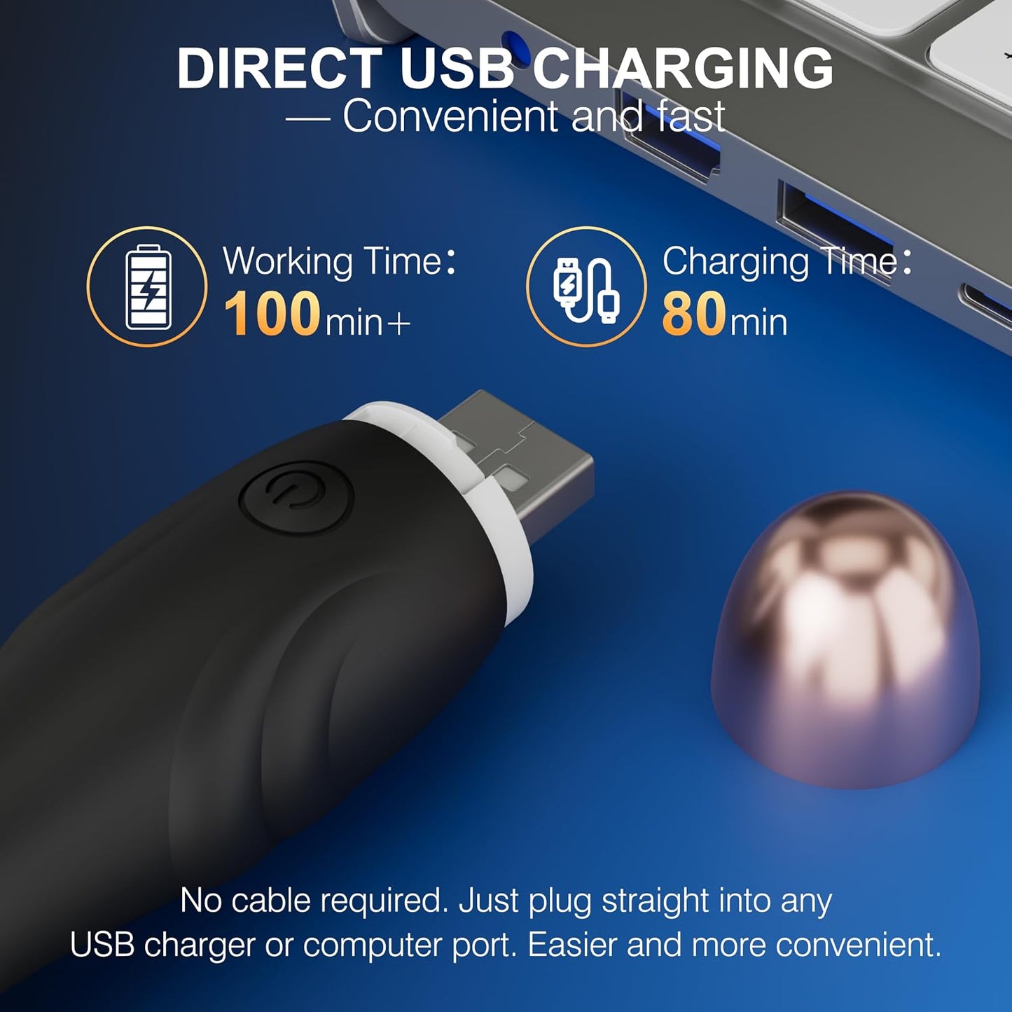 Penis Trainer Plug Vibrator Sounding Rods Urethra Stimulator with 10 Vibration Modes