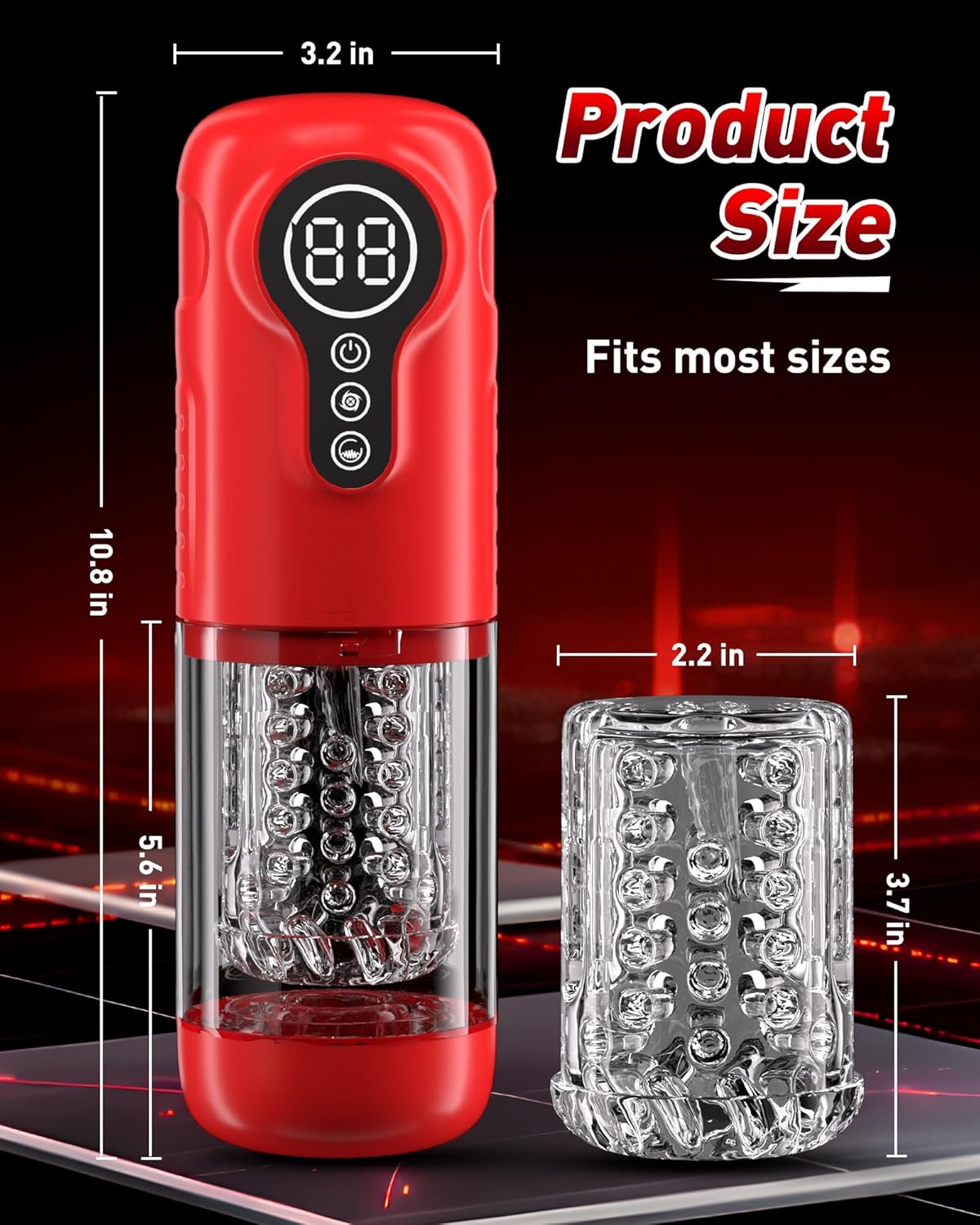 4 IN 1 Electric Masturbator Penis Pump Stroker with 7 Thrusting Rotating & Vibrating Modes