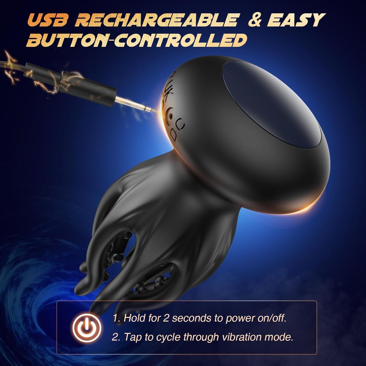Octopus Tentacle Penis Trainer Vibrator Masturbator with 10 Vibration Modes