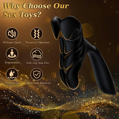 Automatic Penis Vibrator Trainer Extender with 10 Vibrating Modes