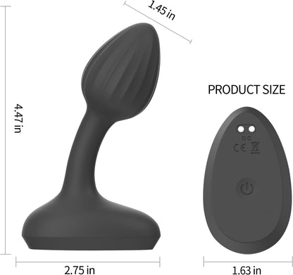 2 In 1 Anal Vibrator Butt Plug with 10 Powerful Vibration Modes