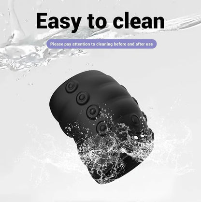 60° Soft Beads Penis Trainer Vibrator Cock Ring with 10 Vibration Modes