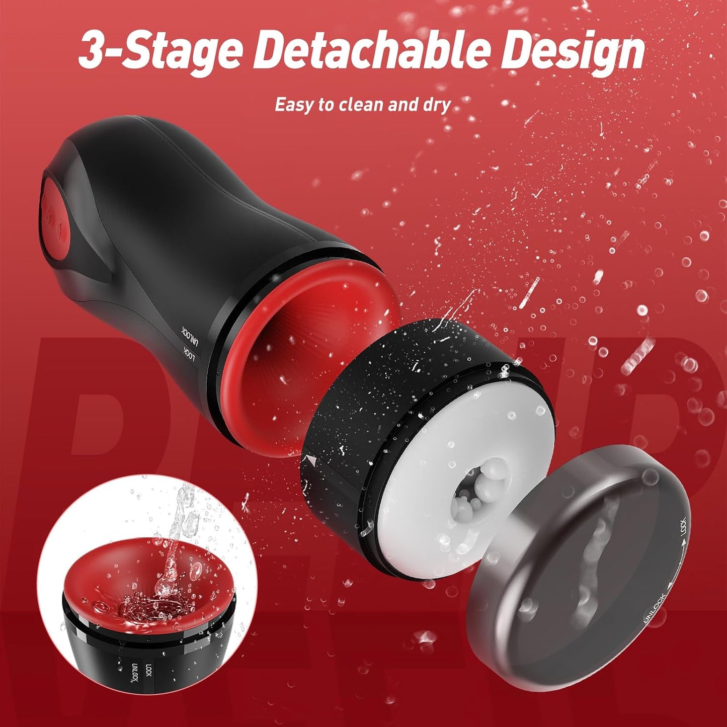 Automatic Masturbator Blowjob Stroker with 3 Swirling 5 Tightening 10 Vibration Modes