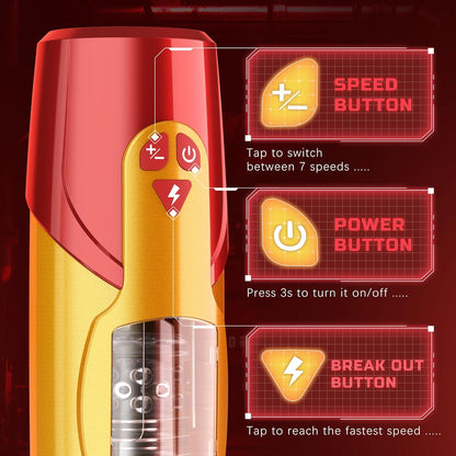 Automatic Masturbator Cup Stroker Sex Machine with 7 Rotating & 3 Thrusting Modes