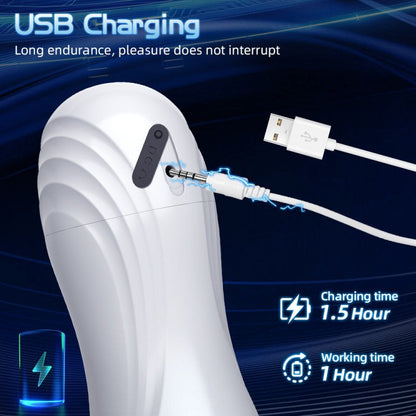 Automatic Masturbator Oral Stroker Blowjob with 5 Sucking & 10 Vibrating Modes