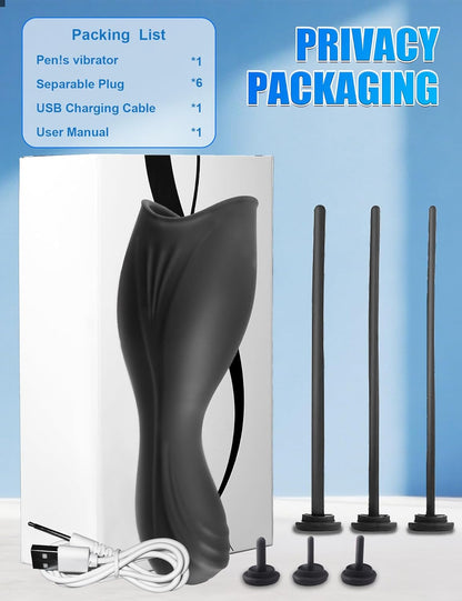 Electric Glans Stimulator Dilator Urethra Penis Trainer with 10 Vibrations