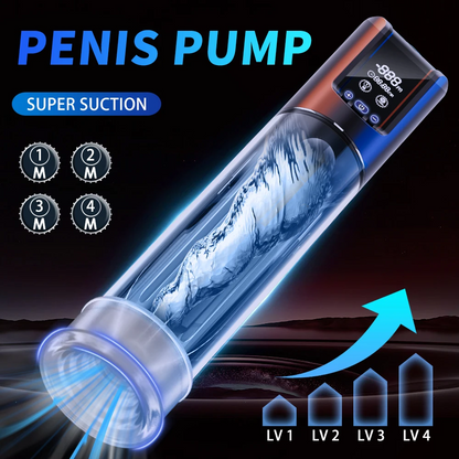 Electric Penis Pump Erection Trainer Blowjob with 4 Powerful Suction Modes