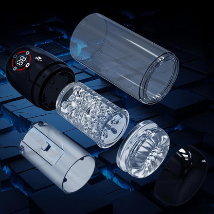 Automatic Masturbator Penis Pump Enlargers with 6s Vacuum Pump & 7 Rotating Sucking Licking