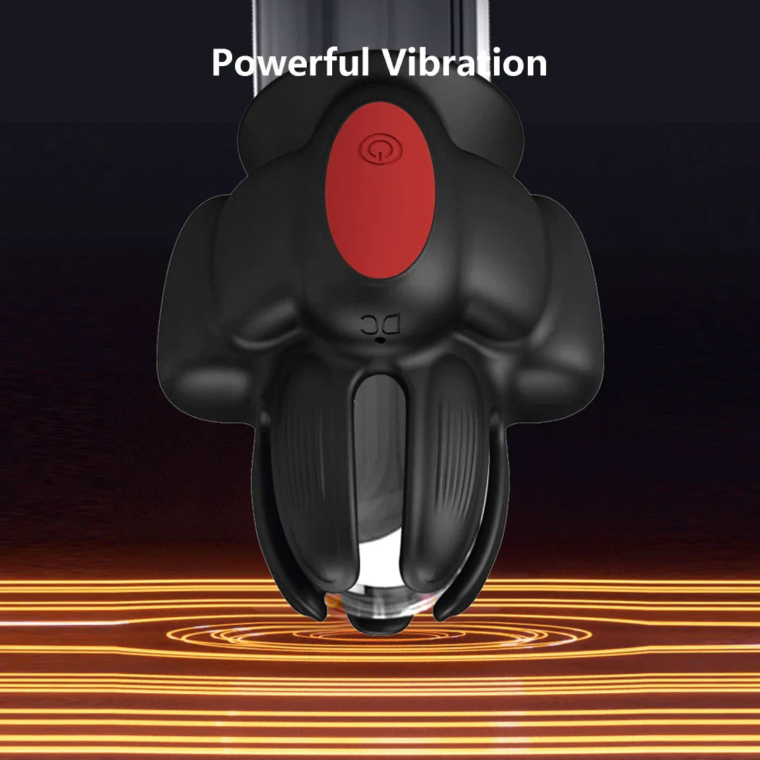 Electric Masturbator Glans Massage Vibrator Penis Stimulation with 10 Vibration Modes