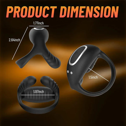 Stretchable Cock Ring Penis Trainer Vibrator with 10 Vibration Modes
