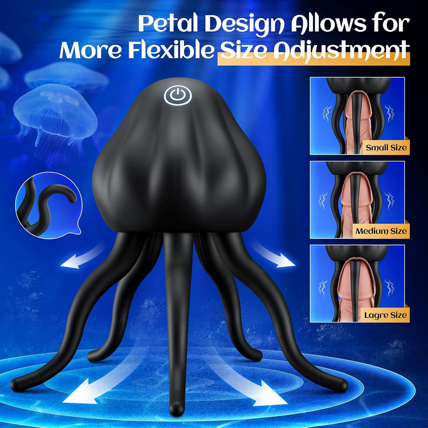 Jellyfish-Shaped Penis Vibrator Masturbator with 10 Vibrating Modes