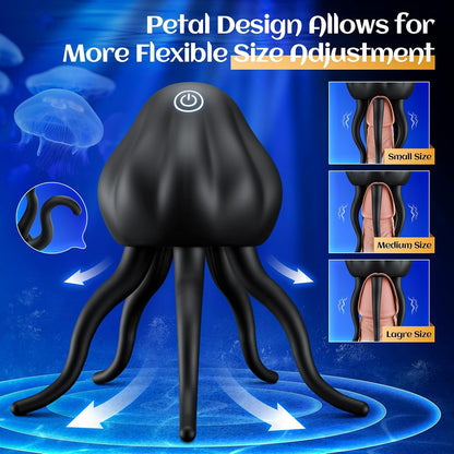 Jellyfish-Shaped Penis Vibrator Masturbator with 10 Vibrating Modes