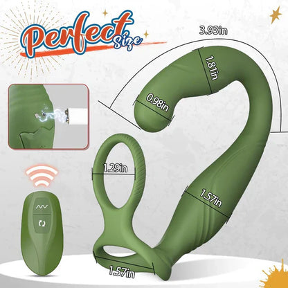 360° Rotating Anal Vibrators Prostate Massager Butt Plug with 10 Powerful Vibrating