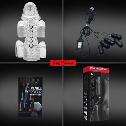Electric Penis Trainer Vibrator Glans Trainer Pocket Pussy with 6 Vibrators & 10 Modes
