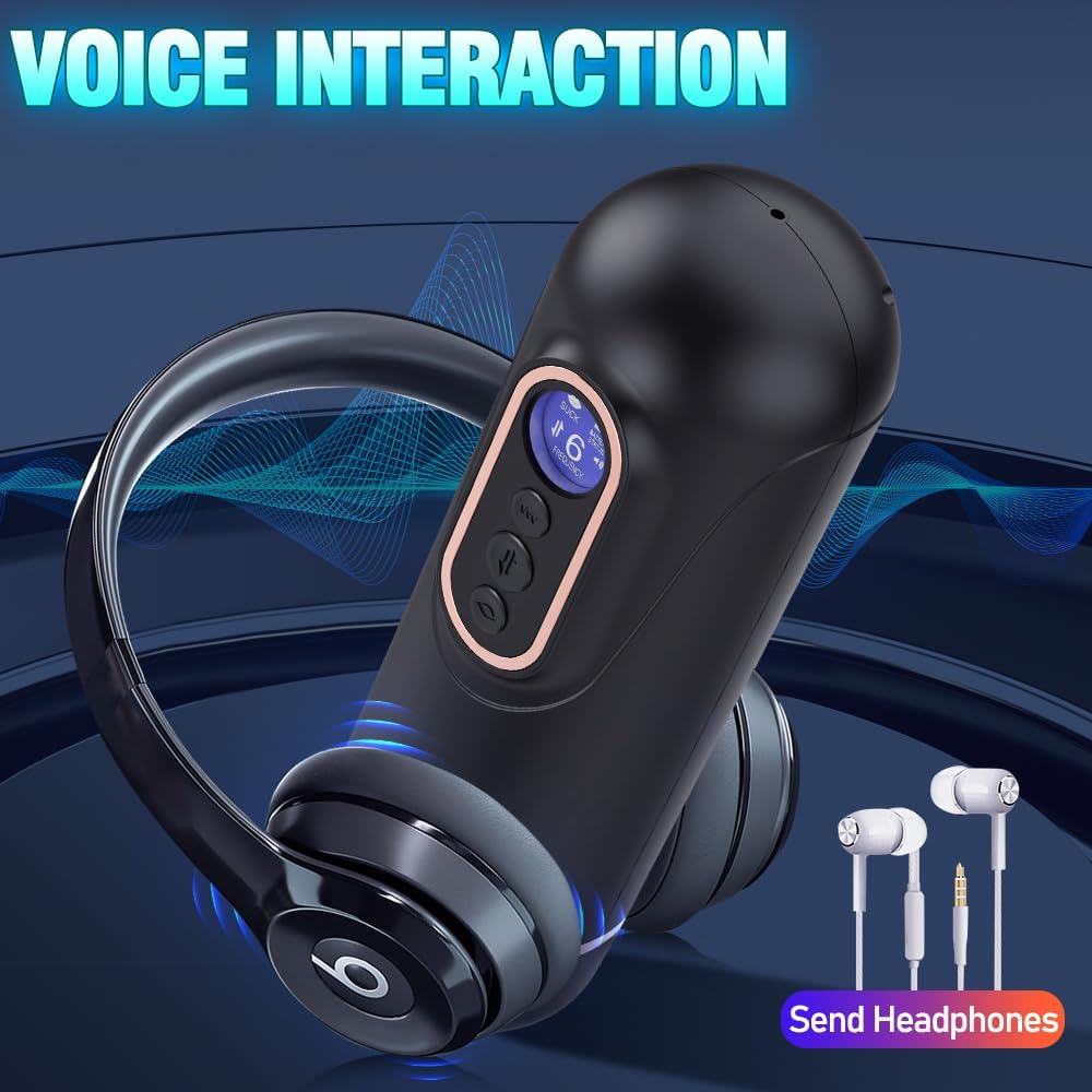 360° Wrapping Automatic Masturbator with 9 Vibrating & 7 Thrusting & 5 Sucking