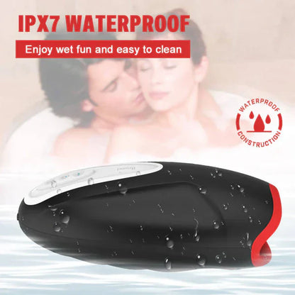 Electric Masturbator Stroker Blowjob Penis Trainer with 10 Vibration & Heating Modes