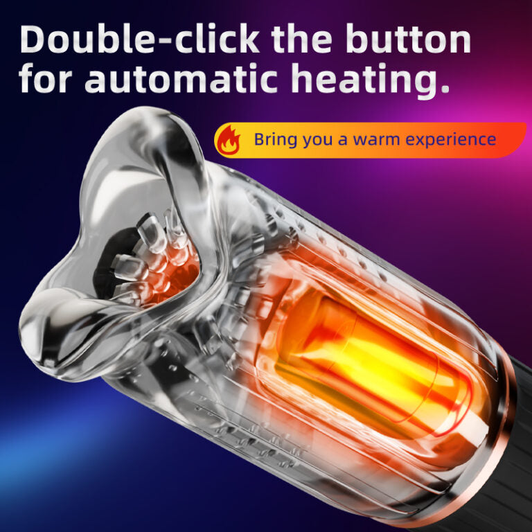 3 IN 1 Penis Trainer Vibrator Masturbator with 10 Vibrating &  Licking & Heating Modes