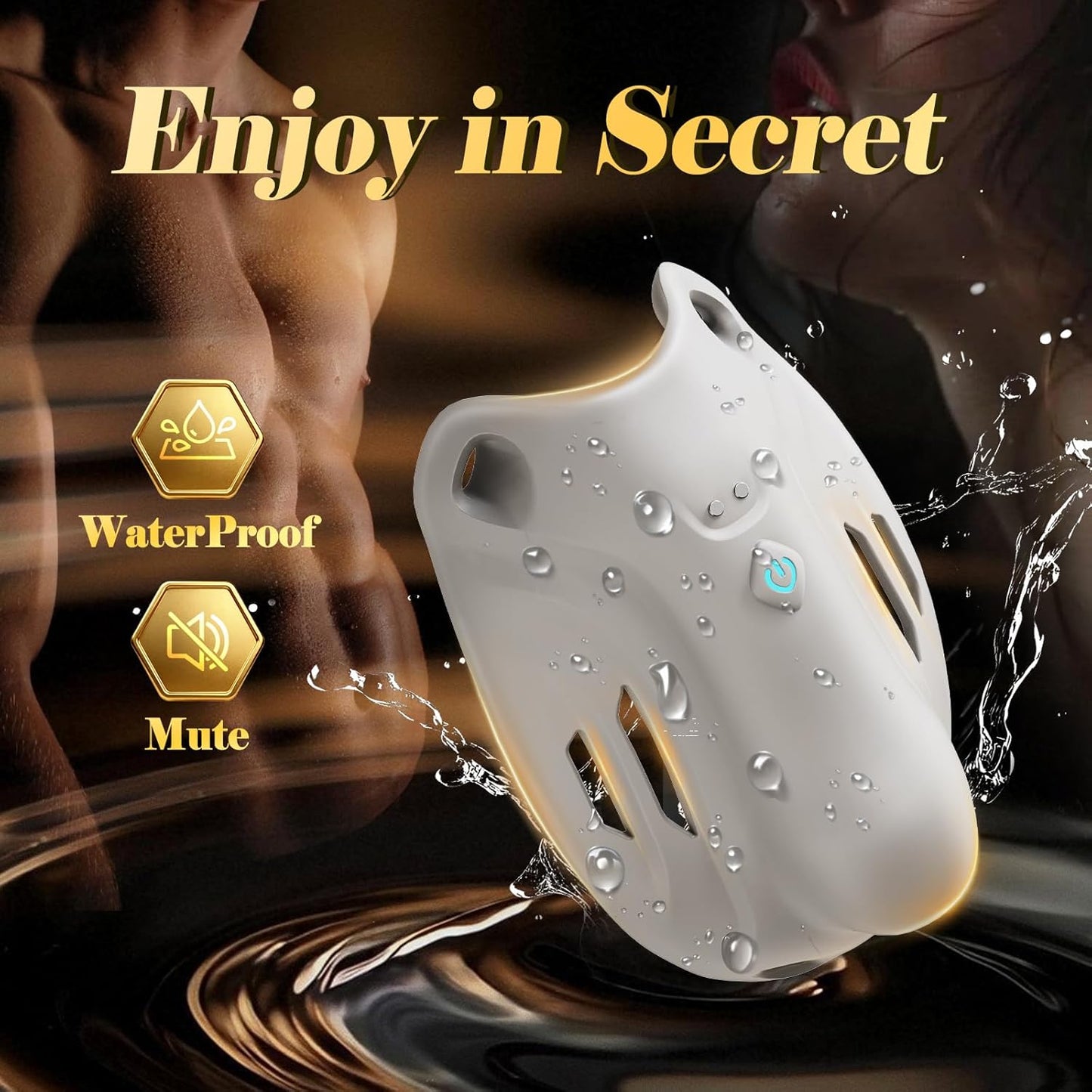 Portable Penis Cage Chastity Belt BDSM Protection Testicle Trainer with 9 Modes & APP Control