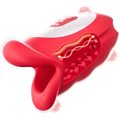 360° Blowjob Stroker Vibrator automatic masturbator with 10 Waving & Vibrating Modes