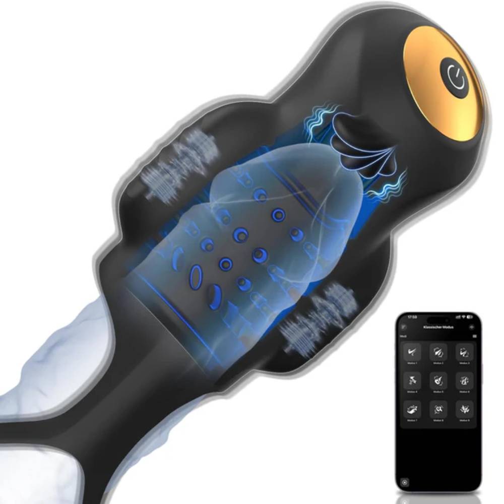 Electric Penis Trainer Vibrator Glans Stimulator Masturbator with 9 Vibration Modes