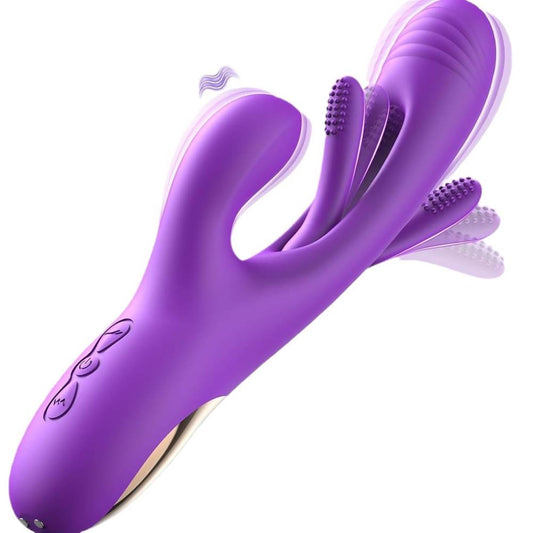 3 IN Rabbit Vibrator G spot Massager with 14 Vibrating & 7 Flapping Modes