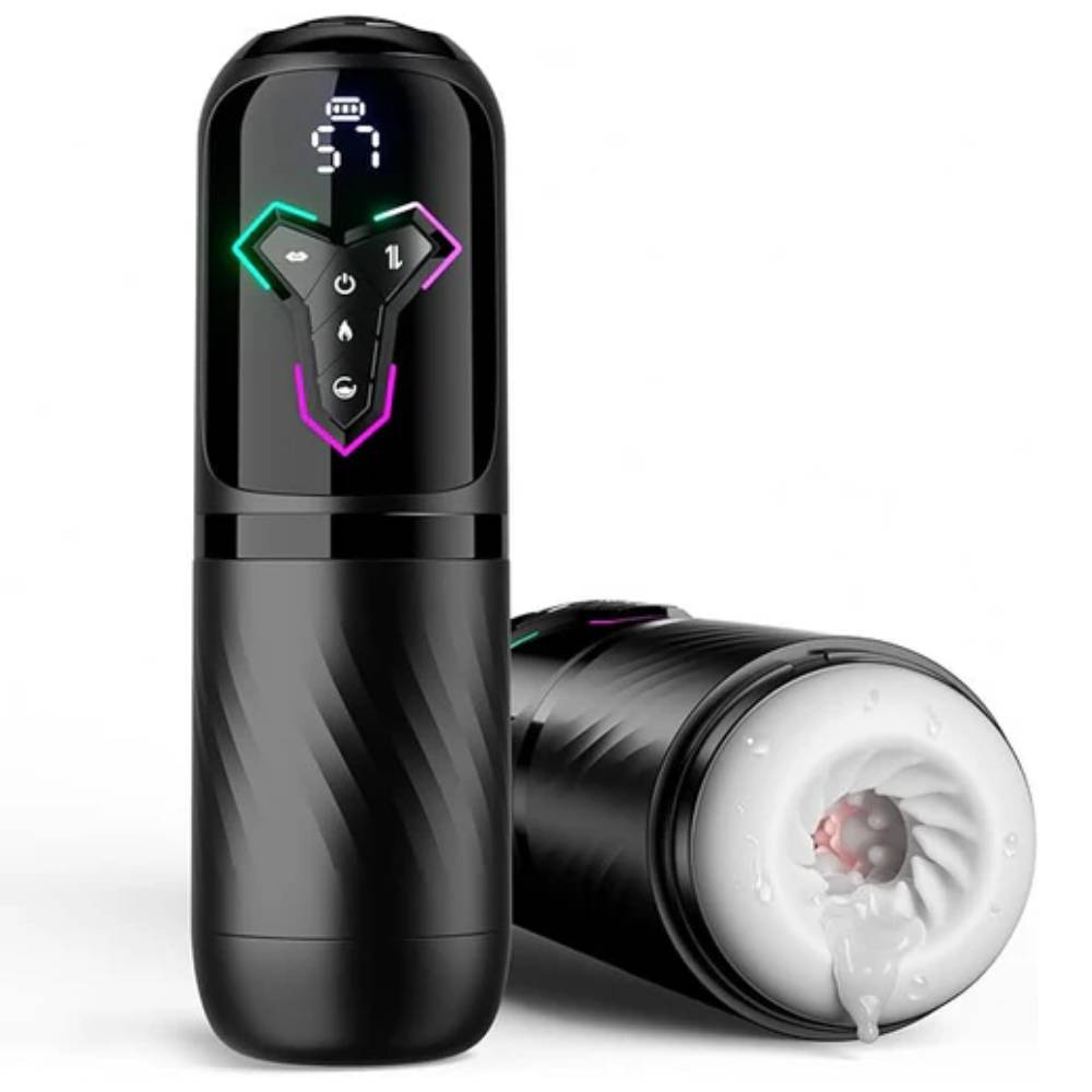 Automatic Masturbator Stroker Blowjob with 10 Vibrating & Licking 7 Thrusting & 5 Sucking