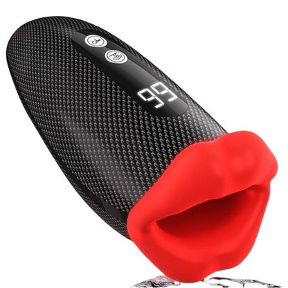 Electric Masturbator Penis Trainer Glans Vibrator with 9*9 Tapping & Licking Modes