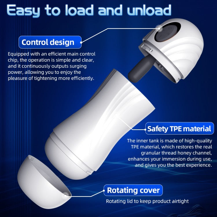 Automatic Masturbator Oral Stroker Blowjob with 5 Sucking & 10 Vibrating Modes