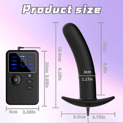 Electro Shock Anal Vibrator Butt Plug Prostate Massage with 9 Modes & 19 Intensities