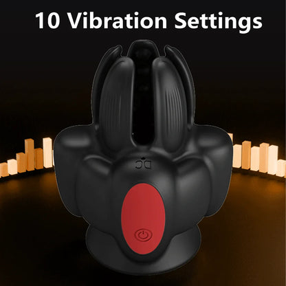 Electric Masturbator Glans Massage Vibrator Penis Stimulation with 10 Vibration Modes