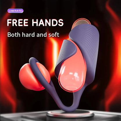 Penis Trainer Vibrator Cock Ring Massager with 10 Powerful Vibration Modes