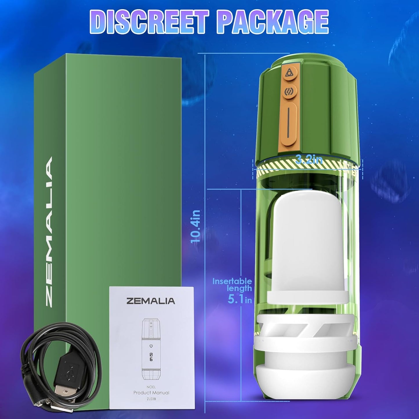 3 IN 1 Automatic Male Masturbator with Upgrade 8 Thrusting Rotating & 5 Vibration