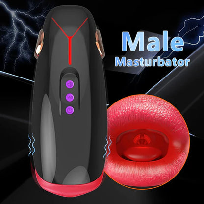 Automatic  Masturbator Penis Trainer Stroker with 10 Vibration & Heating Modes