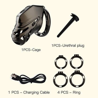 E-stim Chastity Cage with 100 Thrust Frequency & 3 Thrust Intensity Levels
