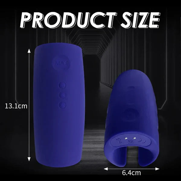 Heating Penis Trainer Glans Massager with 6 Vibration Modes & 4 Tapping Modes