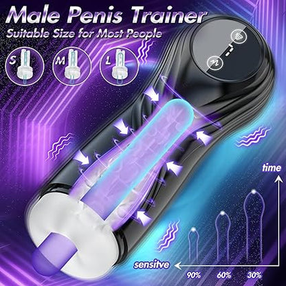 3 in 1 Automatic Male Masturbator Cup Blowjob with 7 Modes Sucking & Vibrating