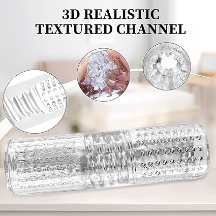 3D Dual Texture Masturbation Cup Pocket Pussy Stroker