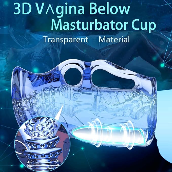 3D Realistic Electric Male Masturbator Pocket Pussy with 10 Vibration Modes