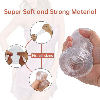 Transparent Portable Pocket Pussy Stroker Male Masturbator with Textured Sleeve