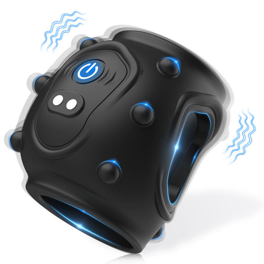 360° All-round Penis Trainer Cock Ring Glans Massage with 10 Vibration Modes