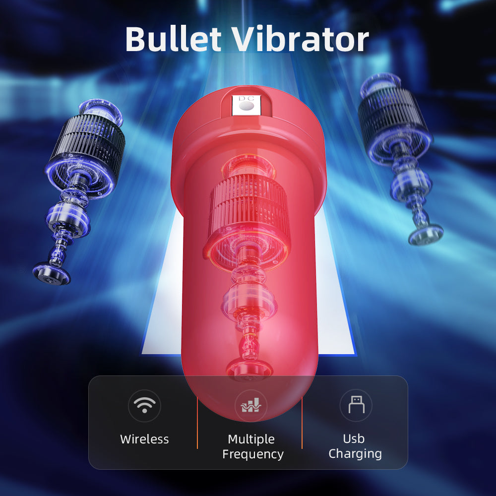 Automatic Penis Trainer Vibrator Pocket Pussy with 9 Thrusting & 9 Rotating Modes