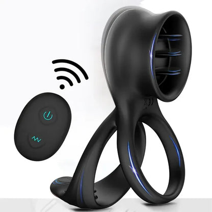Electric Penis Ring Vibrator Glans Stimulator Masturbator with 7 Vibration Modes