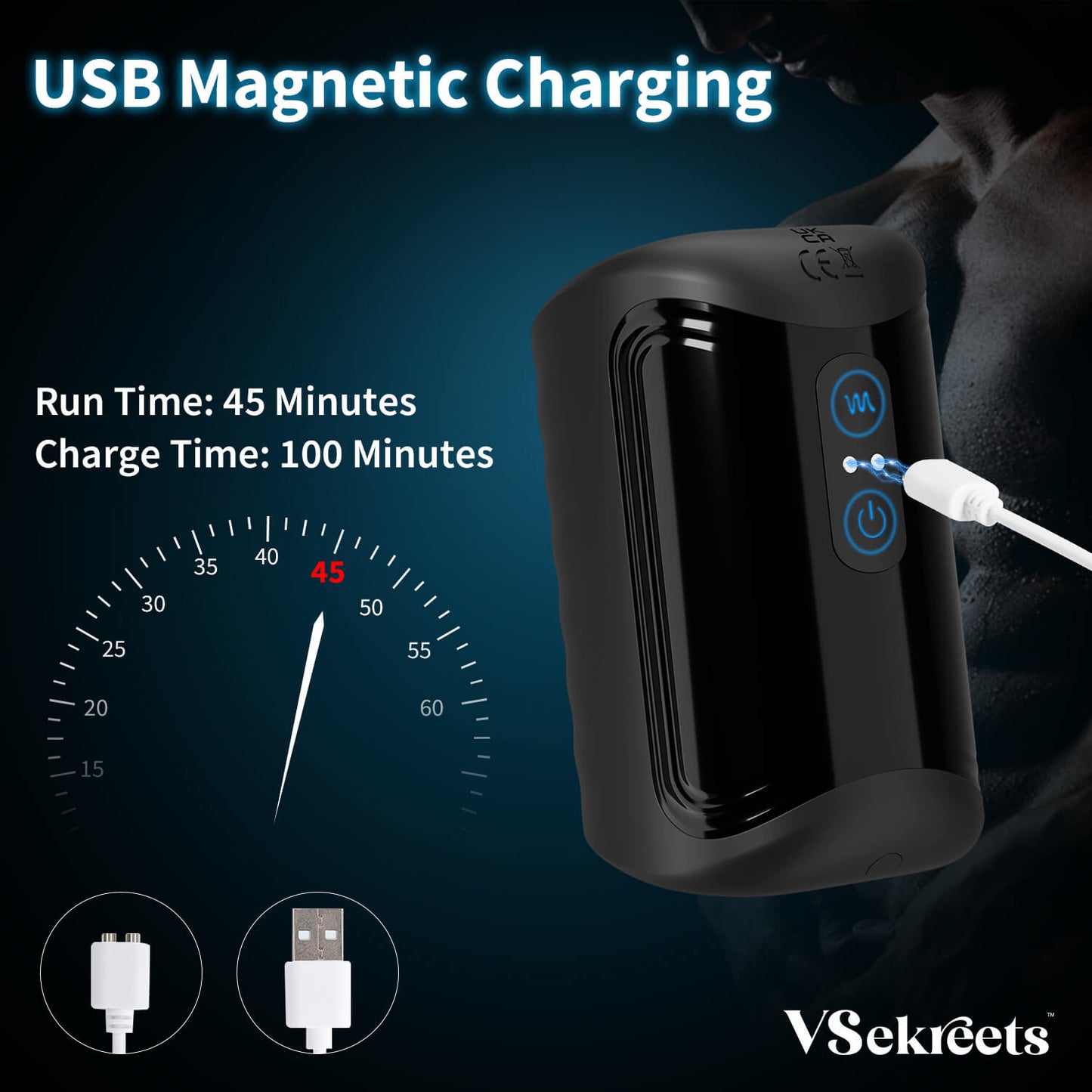 2 IN 1 Pulsating & Vibrating Male Cock Stroker Penis Trainer with 9*9 Modes